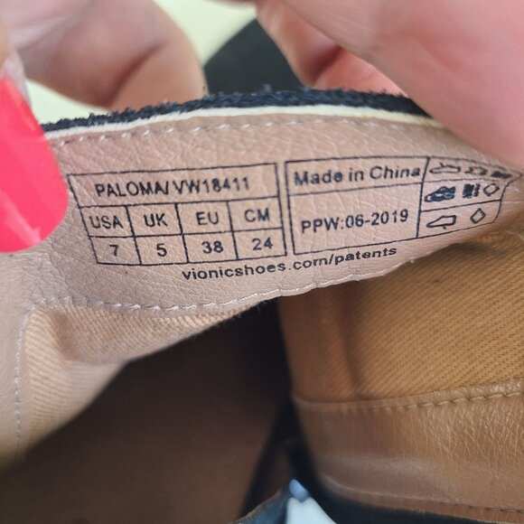 Vionic Women's Parkwood Paloma Black Suede Ankle Booties Boots Size 7 Mint - Picture 7 of 10